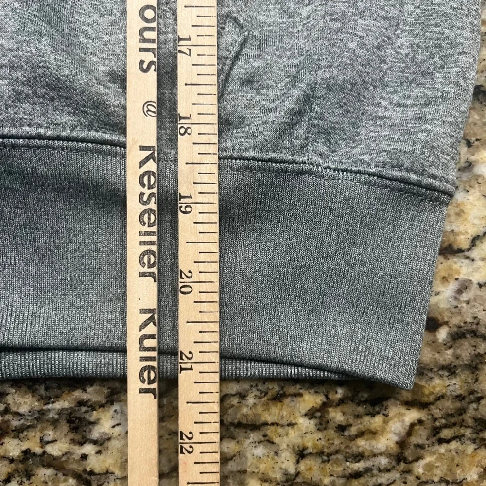 Nike Dri-FIT‎ Boys Full Zip Hoodie Gray Heathered Graphic Sweatshirt Size Large